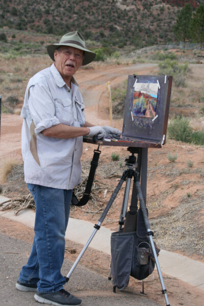 Mike Ray at his plain aire easel